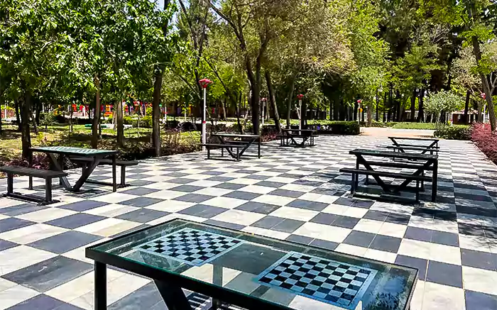 میز های شطرنج پارک ریحانه مشهد