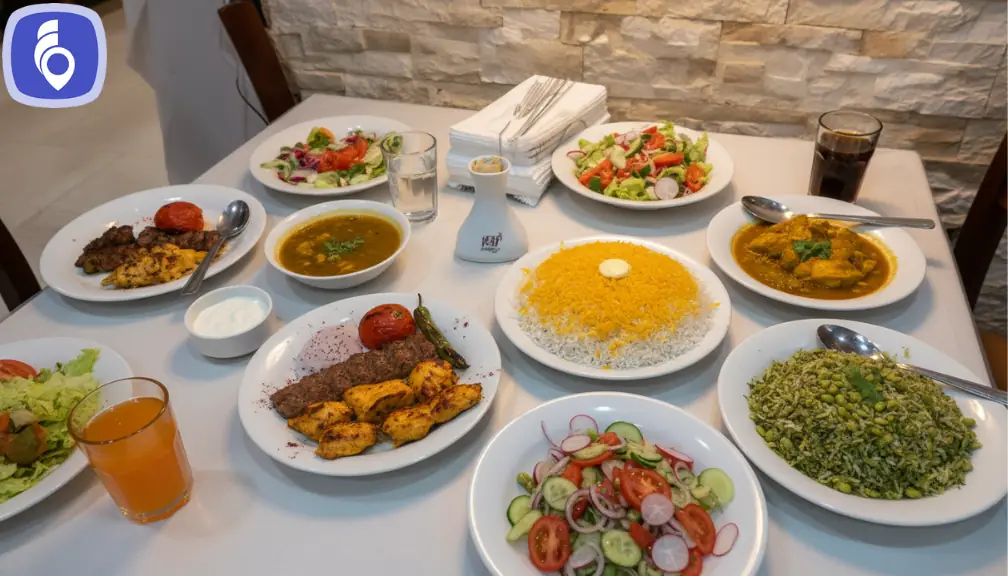 میز غذا در هتل آپارتمان ارزان با 3 وعده غذا در نزدیک حرم