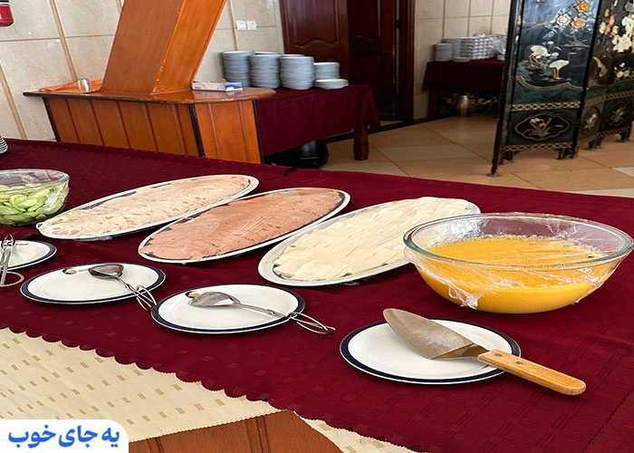 منوی صبجانه و ناهار هتل پارمیس کیش