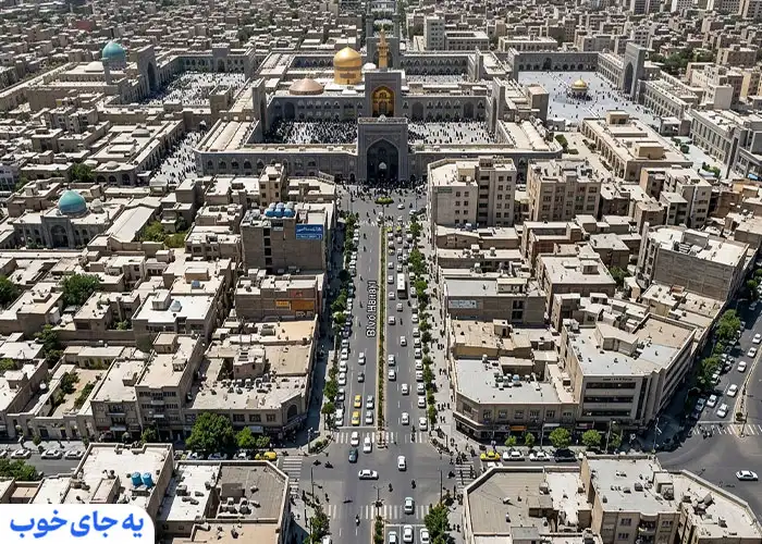 مسیر خیابان حنایی مشهد