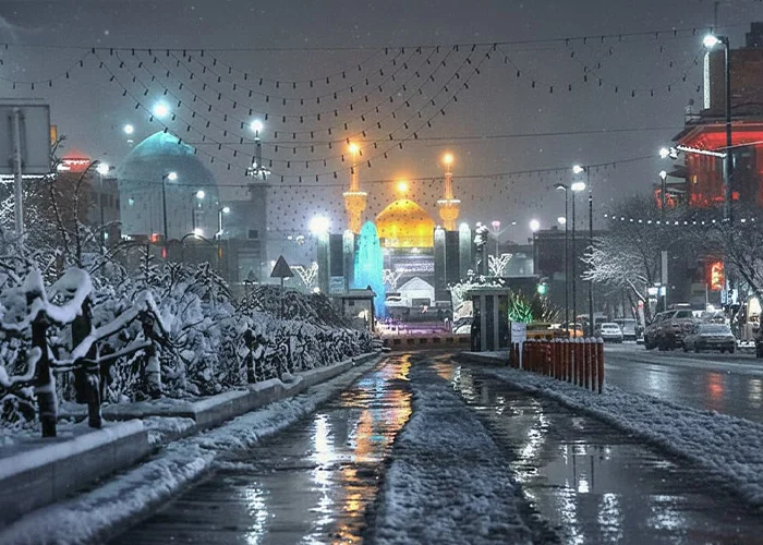 جاهای دیدنی مشهد شب گردی در زمستان