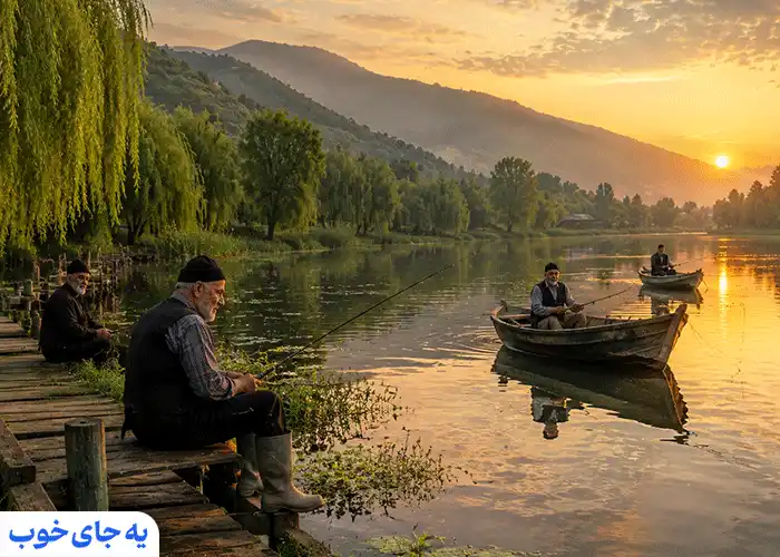 ماهیگیری در تالاب عینک رشت ماهیگیری در تالاب عینک رشت