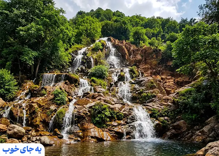 بام سبز و آبشار شیطان کوه لاهیجان