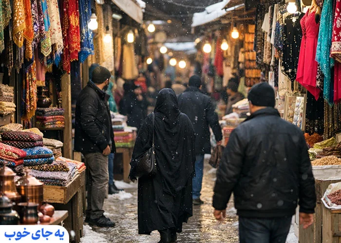 بازار های قشم در زمستان