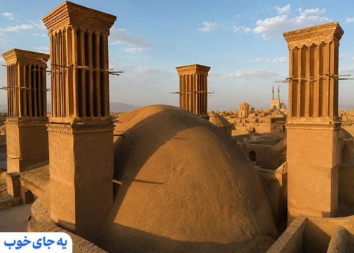 آب‌انبار شش بادگیر | از بزرگ‌ترین بادگیرهای یزد