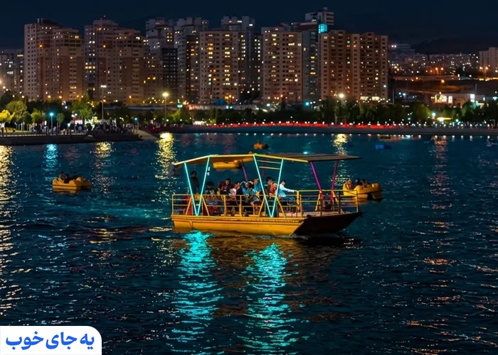 دریاچه چیتگر در شب