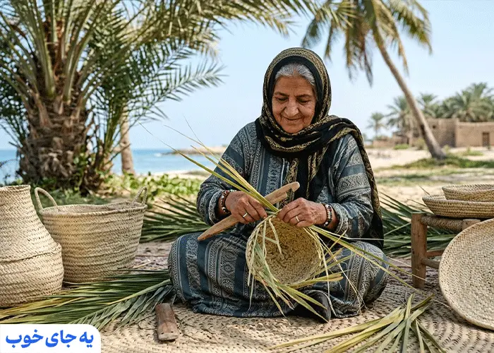 حصیر بافی در کیش
