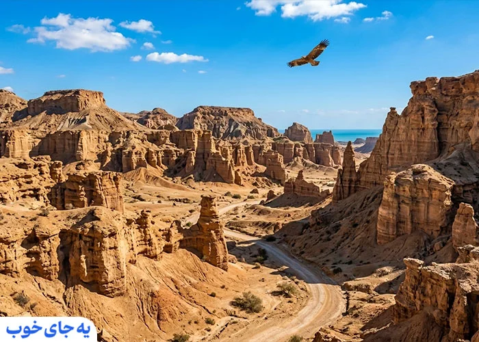 ژئو پارک قشم قبل از غروب آفتاب