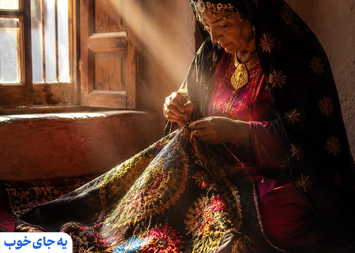 سوزن دوزی سنتی در قشم سوزن دوزی سنتی در قشم
