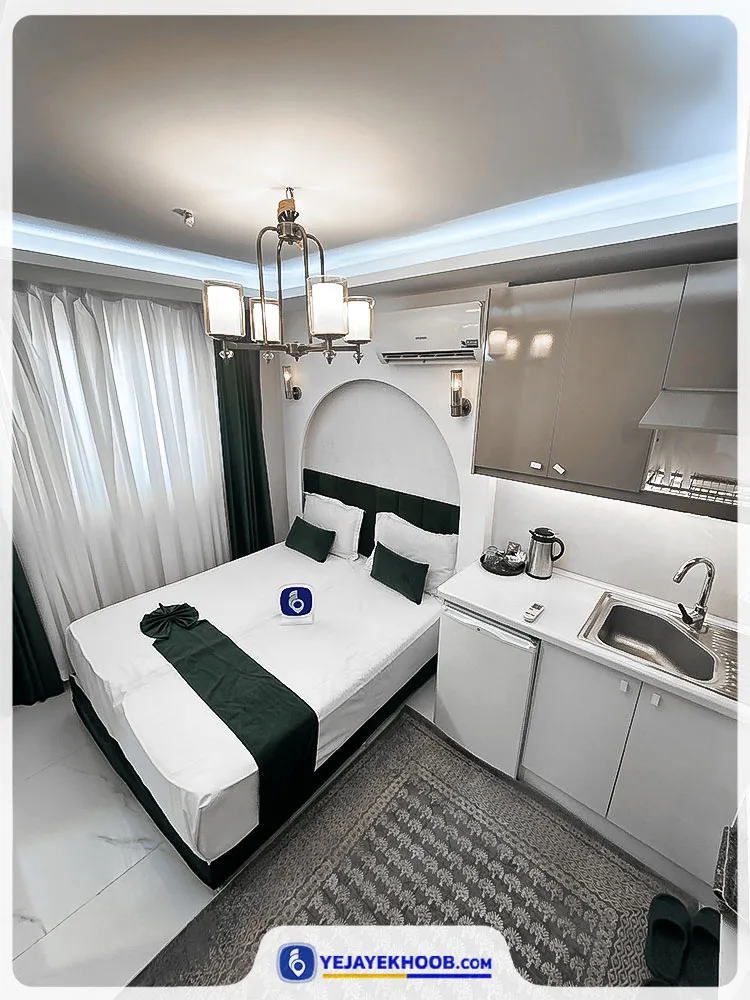 هتل آپارتمان پنجتن مشهد - اتاق 2 تخته (1 تخت 2 نفره)