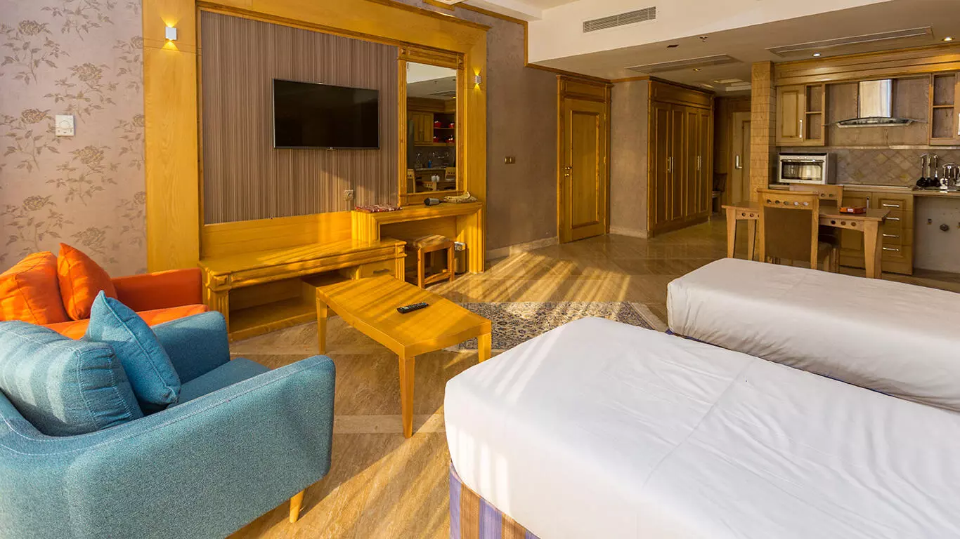 هتل بین المللی کوثر ناب مشهد - اتاق 2 تخته (2 تخت 1 نفره)