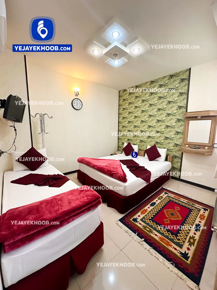 هتل آپارتمان راسپینا مشهد - اتاق ۳ تخته (۱ تخت ۲ نفره و ۱ تخت ۱ نفره)    