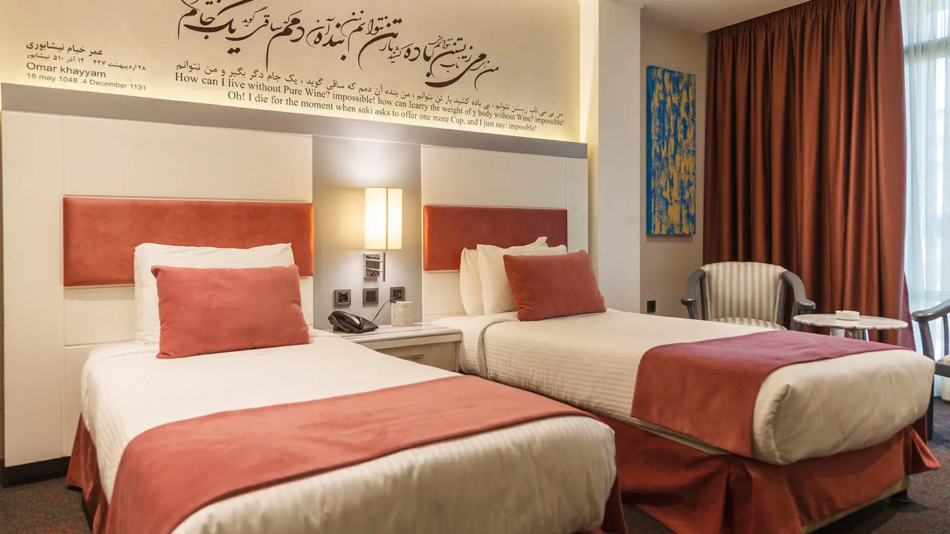 هتل امیر تهران - اتاق 2 تخته (2 تخت 1 نفره)