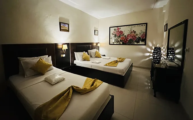 هتل آپارتمان ایده آل تهران - اتاق 3 تخته (1 تخت 2 نفره و 1 تخت 1 نفره)