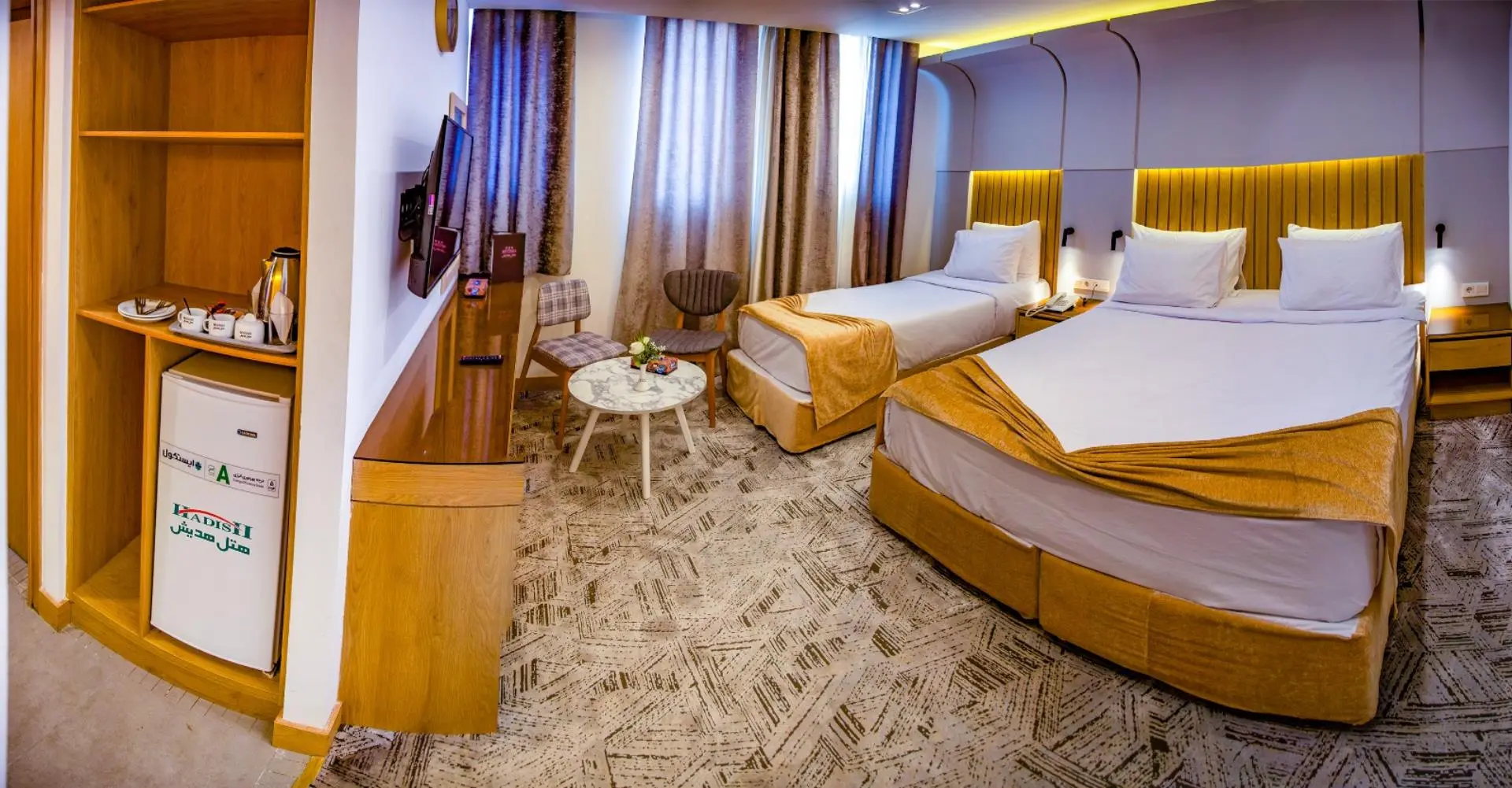 هتل هدیش شیراز - اتاق 3 تخته (1 تخت 2 نفره 1 تخت 1 نفره)