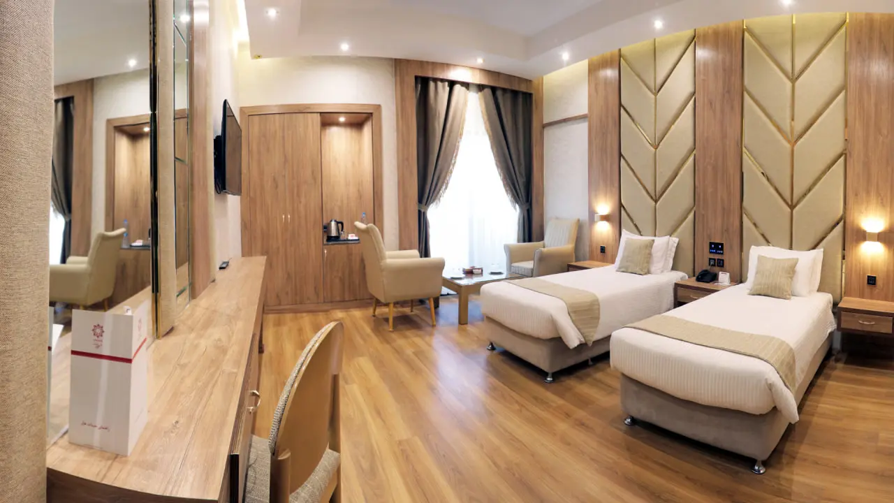 هتل پردیسان مشهد - اتاق 2 تخته (2 تخت 1 نفره)