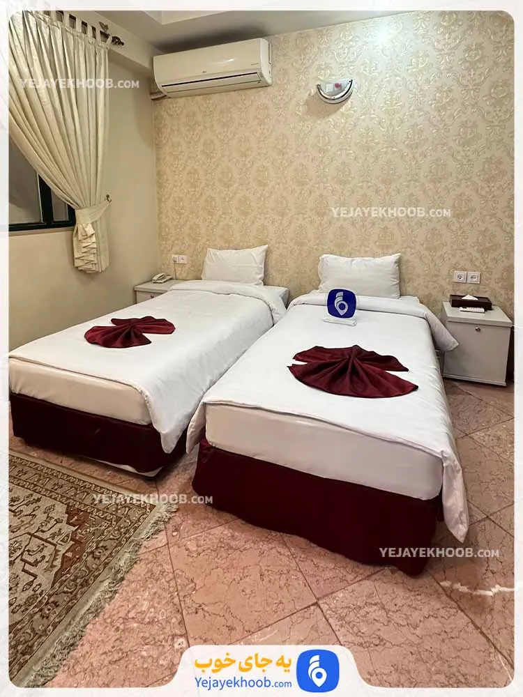 هتل آپارتمان احسان مشهد - اتاق 2 تخته (2 تخت 1 نفره)