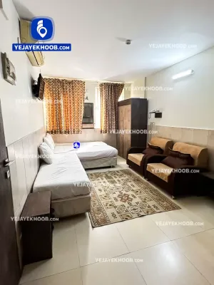 هتل آپارتمان رویال مشهد - اتاق ۳ تخته (۱ تخت ۲ نفره و ۱ تخت ۱ نفره)