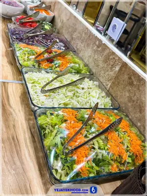 منوی ناهار هتل عالی نو مشهد - میز سالاد