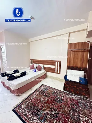 هتل ممتاز مقدم مشهد - اتاق ۳ تخته (۱ تخت ۲ نفره و ۱ کاناپه تخت شو ۱ نفره)