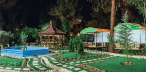 مهمانسرای جهانگردی یزد - نمای محوطه