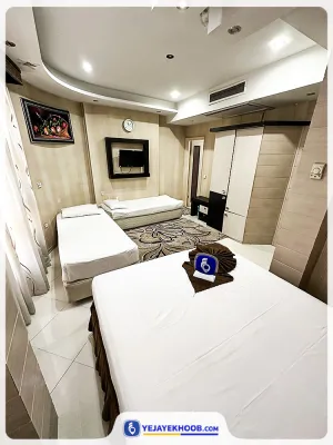 هتل اسپینو مشهد - اتاق 4 تخته (1 تخت 2 نفره و 2 تخت 1 نفره)