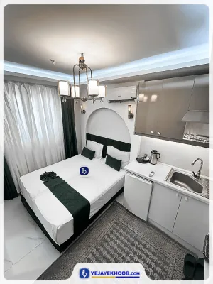 هتل آپارتمان پنجتن مشهد - اتاق 2 تخته (1 تخت 2 نفره)