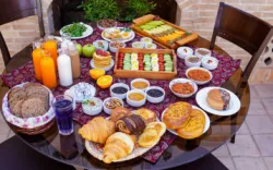 اقامتگاه سنتی باران آران و بیدگل - منو صبحانه 