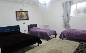 هتل پوریا عجم آزادشهر - اتاق 4 تخته (1 تخت 2 نفره 2 تخت 1 نفره)