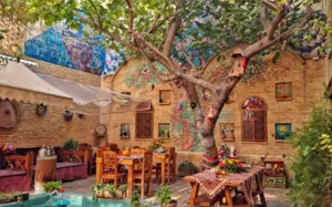 اقامتگاه سنتی ماه سلطان شیراز - نمای محوطه