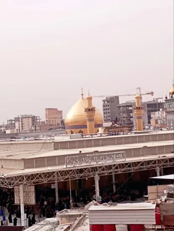 نمای حرم مطهر از داخل هتل 2