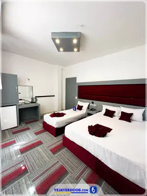 هتل آراد مشهد - اتاق ۳ تخته (۱ تخت ۲ نفره + ۱ تخت ۱ نفره)