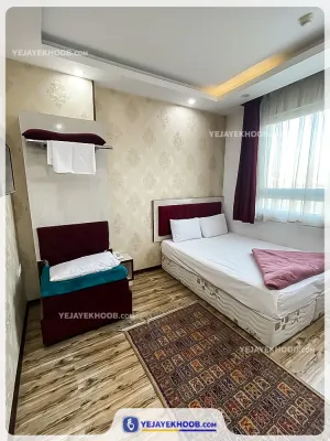 هتل آپارتمان میرمفیدی مشهد - اتاق ۲ تخته (1 تخت 2 نفره ) همراه با کاناپه تختخوابشو