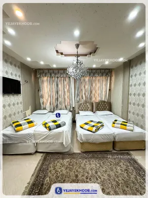 هتل آپارتمان محمدی مشهد - اتاق 4 تخته (2 تخت 2 نفره)