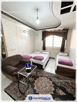 هتل آپارتمان دماوند مشهد - اتاق 3 تخته (1 تخت 2 نفره و 1 تخت 1 نفره)