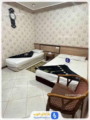 هتل آپارتمان هشت بهشت مشهد - اتاق 3 تخته (1 تخت 2 نفره و 1 تخت 1 نفره)