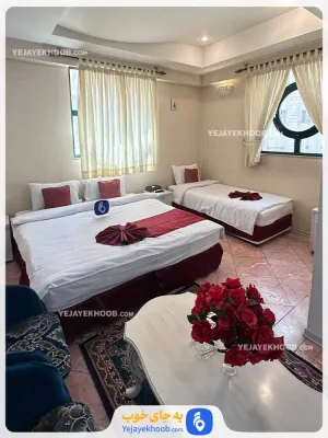 هتل آپارتمان احسان مشهد - اتاق 3 تخته (1 تخت 2 نفره و 1 تخت 1 نفره)