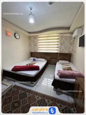 هتل آپارتمان آتریس مشهد - اتاق 3 تخته (1 تخت 2 نفره و 1 تخت 1 نفره)