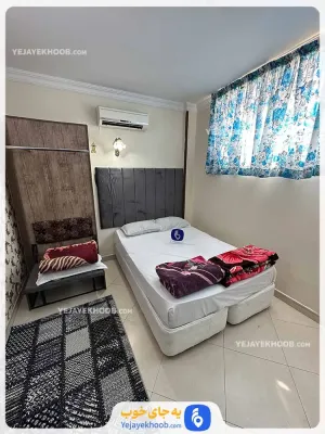 هتل آپارتمان ماهور مشهد - اتاق 2 تخته (1 تخت 2 نفره و 1 کاناپه تخت شو)