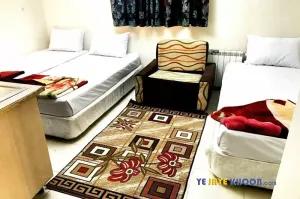 سوئیت آپارتمان ملکوت مشهد - اتاق ۳ تخته (۱ تخت ۲ نفره و ۱ تخت ۱ نفره)    