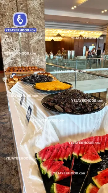 هتل آرامیس پلاس کیش - منوی سلف صبحانه