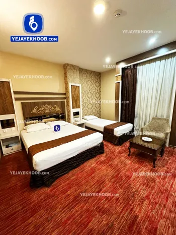 هتل آفتاب شرق مشهد - اتاق ۳ تخته (۱ تخت ۲ نفره و ۱ تخت ۱ نفره)    