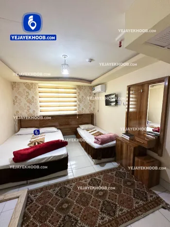 هتل آپارتمان آتریس مشهد - اتاق ۳ تخته (۱ تخت ۲ نفره و ۱ تخت ۱ نفره)    