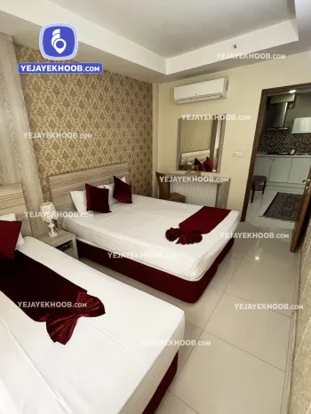 هتل آپارتمان آرین مشهد - اتاق ۳ تخته (۱ تخت ۲ نفره و ۱ تخت ۱ نفره)    