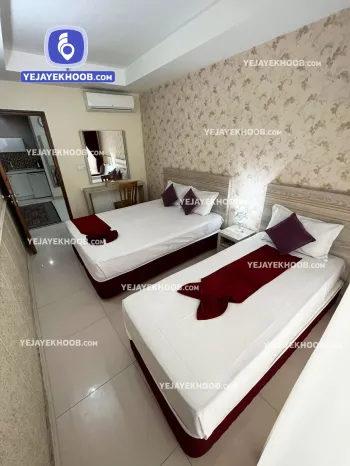 هتل آپارتمان آرین مشهد - اتاق ۳ تخته (۱ تخت ۲ نفره و ۱ تخت ۱ نفره)    