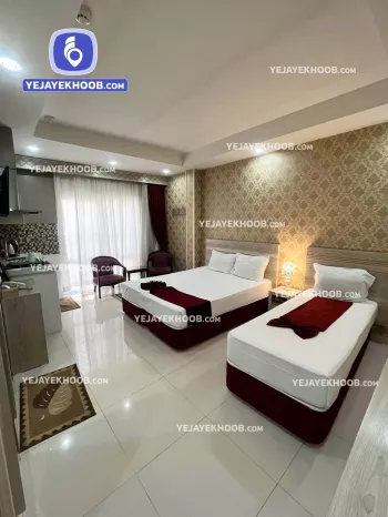 هتل آپارتمان آرین مشهد - اتاق ۳ تخته (۱ تخت ۲ نفره و ۱ تخت ۱ نفره)    