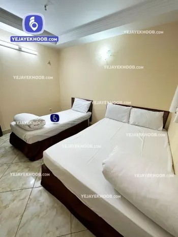 هتل آپارتمان آفرین مشهد - اتاق ۳ تخته (۱ تخت ۲ نفره و ۱ تخت ۱ نفره)    