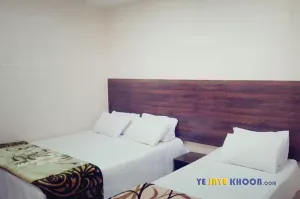 هتل آپارتمان بشیر مشهد - اتاق ۳ تخته (۱ تخت ۲ نفره و ۱ تخت ۱ نفره)    