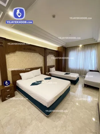 هتل آپارتمان سلمان مشهد - اتاق ۴ تخته (۱ تخت ۲ نفره و ۲ تخت ۱ نفره)