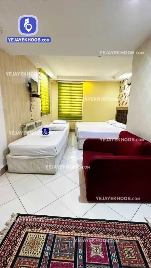 هتل آپارتمان شریف جواهری مشهد - اتاق ۵ تخته (۱ تخت ۲ نفره و ۳ تخت ۱ نفره)
